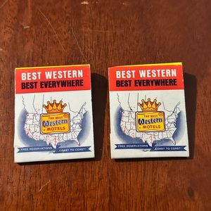 Vtg Matchbook Lot of 2 Best Western Little America Wyoming Mesquite Nevada